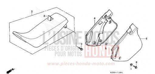 SITZ/SEITENABDECKUNG CR250RR de 1994